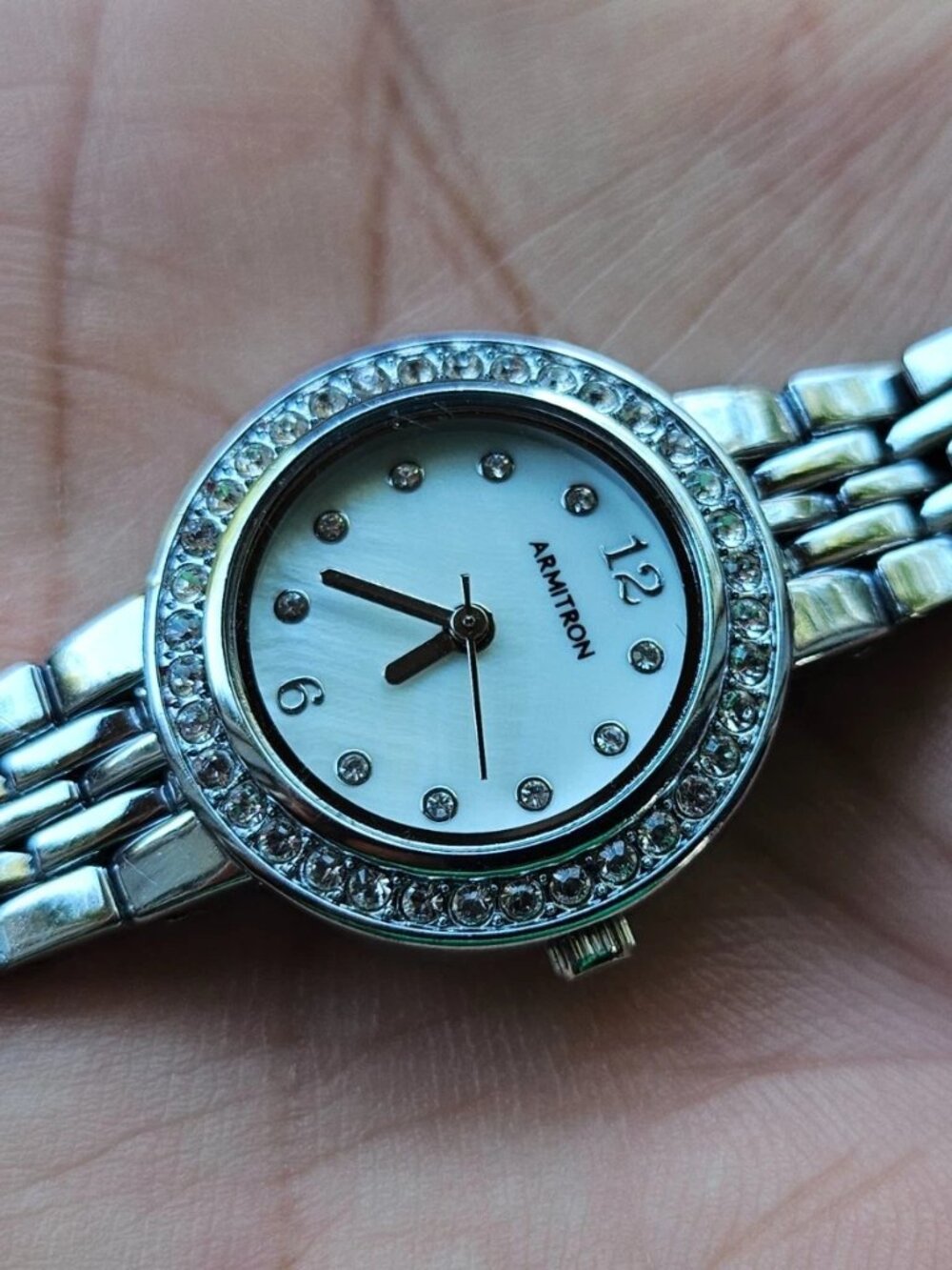 Armitron Ladies Wristwatch Crystals Accent Bezel Quartz Analog Wrist Watch